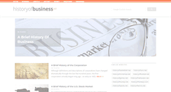 Desktop Screenshot of historyofbusiness.net